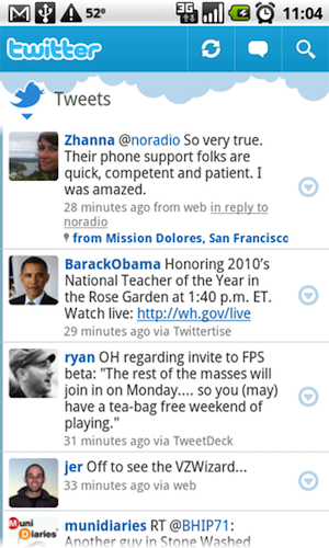 twitter app, android twitter app, android