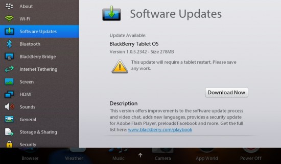 BlackBerry PlayBook OS v1.0.5.2342 Released to Fix Adobe Flash Issue