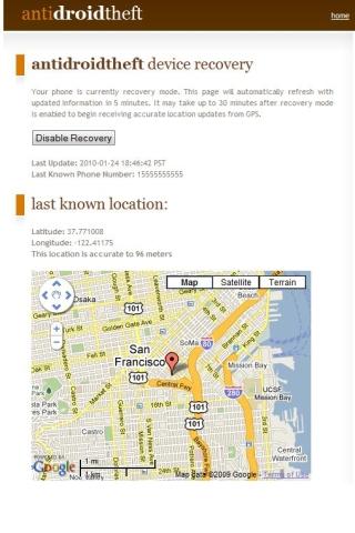 Anti Droid Theft Android App