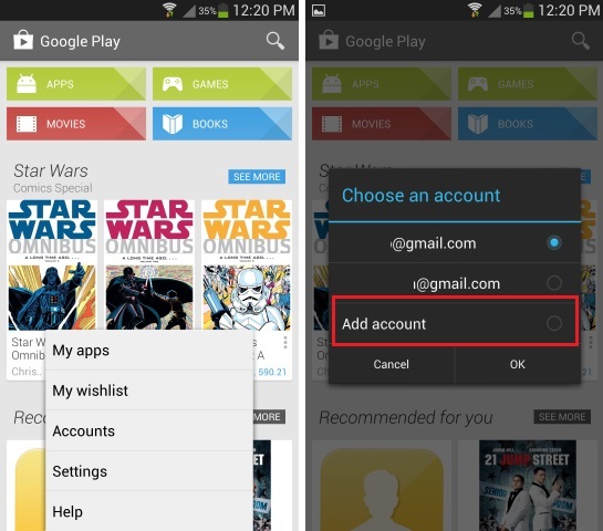 how to add a device to google play