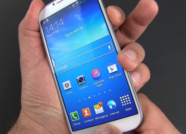 Picture of a Samsung galaxy S4 phone