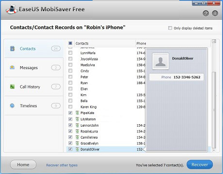 Recover iPhone Contacts